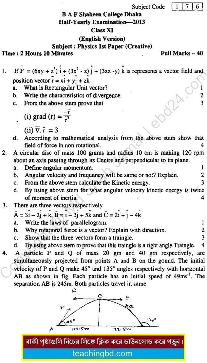English Version Physics Suggestion and Question Patterns of HSC Examination 2015-2