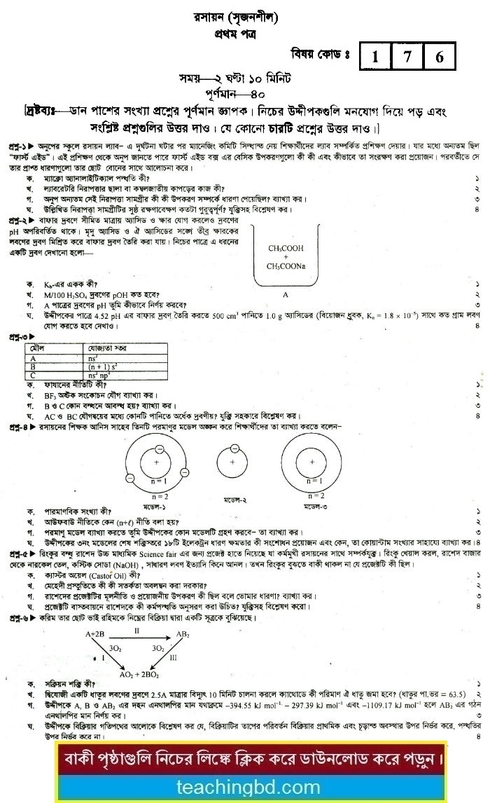 Chemistry Suggestion and Question Patterns of HSC Examination 2015-4